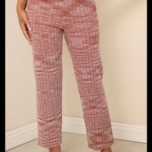 Chic Patterned Women's Pants in Brown